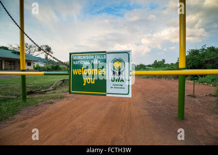 Tor zum Murchison Falls National Park, Uganda, Afrika Stockfoto