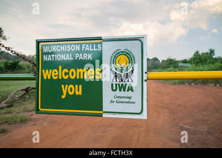 Tor zum Murchison Falls National Park, Uganda, Afrika Stockfoto