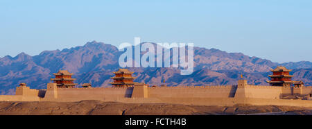 China, Provinz Gansu, Jiayuguan, die Festung am Westende der großen Mauer, UNESCO-Welterbe Stockfoto