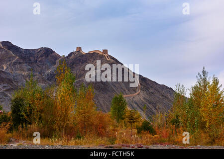 China, Provinz Gansu, Jiayuguan, die Festung am Westende der großen Mauer, UNESCO-Welterbe Stockfoto