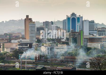 Luftaufnahme, Stadt Kampala, Uganda, Afrika Stockfoto