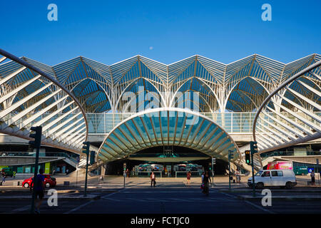 Portugal, Lissabon, Parque Das Nações, Park der Nationen, Gare Oriente oder Bahnhof Oriente von Par Santiago Calat entworfen Stockfoto