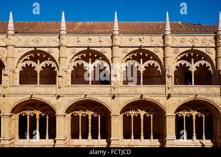Portugal, Lissabon, Mosteiro Dos Jeronimos, Hieronymus-Kloster, UNESCO-Welterbe, das Kloster Stockfoto