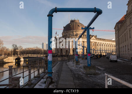 BERLIN - Januar 09: Das Bode-Museum am Januar 09, 2016 in Berlin. Stockfoto