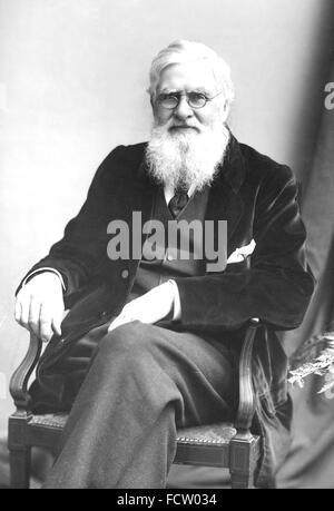 ALFRED RUSSEL WALLACE (1823-1913) walisischer Naturforscher, Explorer und Biologen über 1895 Stockfoto