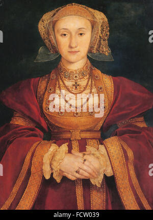 ANNE von Kleve (1515-1557) vierte Frau von Heinrich VIII. von gemalt hat Holbein der jüngere über 1540 Stockfoto