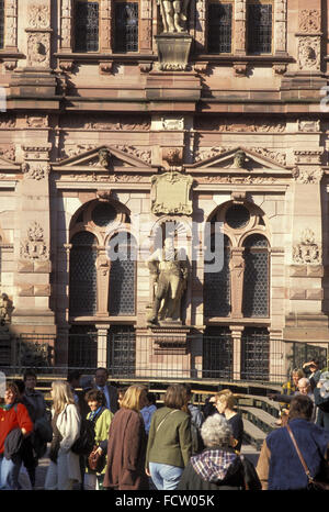 DEU, Deutschland, Heidelberg, Fassade des Schlosses.  DEU, Deutschland, Heidelberg, Das Schloss. Stockfoto