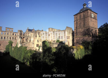 DEU, Deutschland, Heidelberg, das Schloss.  DEU, Deutschland, Heidelberg, Das Schloss. Stockfoto