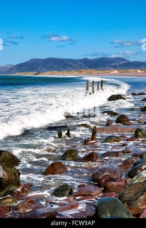 Atlantik; Dingle Bay; Irland; Irische; Kerry; Munster; RIng of Kerry; Rossbehy; Strand; Meer; Ufer Wild Atlantic Way Stockfoto