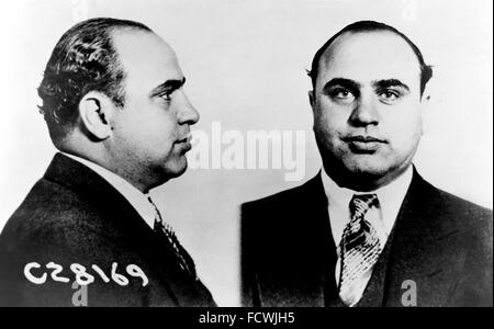 Al Capone. Fahndungsfoto des amerikanischen Gangster Al Capone, aufgenommen am 17. Juni 1931 Stockfoto