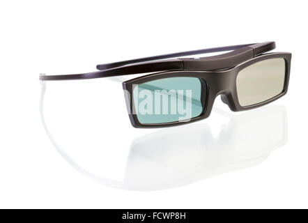 3D Brille isoliert auf weißem Hintergrund Stockfoto