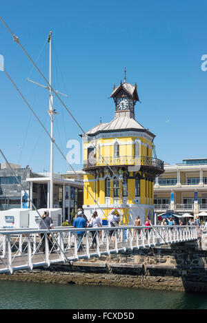 Viktorianische Uhrturm, Victoria & Albert Waterfront, Cape Town, Western Cape Province, Südafrika Stockfoto