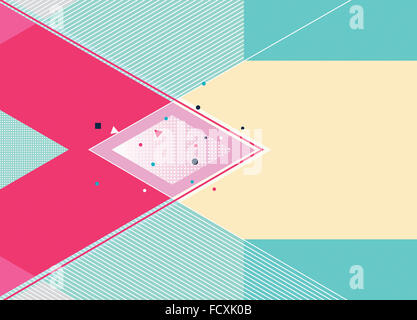 Abstrakte kreative Muster mit Linien und Rauten Stockfoto