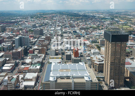 Ansicht der Stadt CBD von Carlton Centre, Johannesburg, Johannesburg Stadtverwaltung, Provinz Gauteng, Südafrika Stockfoto