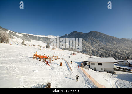 Skigebiet mit Skipiste im Pitztal, Österreich, Alpen Stockfoto