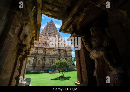 Alten Tempel von Indien, Gangaikondacholapuram Tempel Thanjavur, Chola Tempel, Erbe-Tempel, Tempel von Tamil Nadu, Tempel Stockfoto