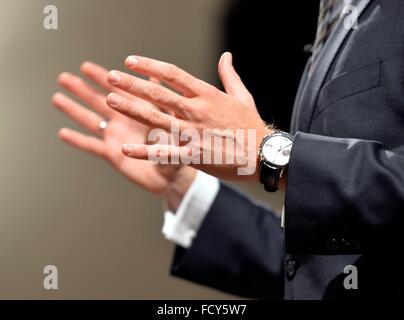 Christian Lindener, Frontmann der FDP, Freiburg, 21. Januar 2016. Stockfoto
