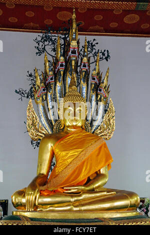 goldenen Buddha-Statuen. Tempel Wat Pho, Bangkok, Thailand Stockfoto