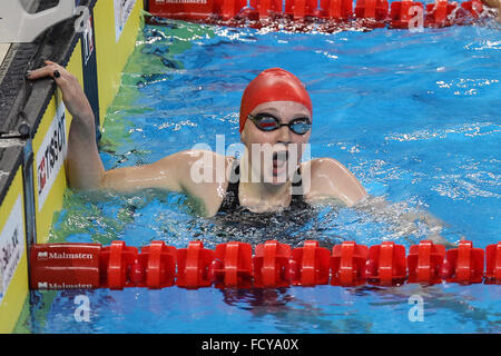 Abbie Holz (GBR). Frauen 400m Lagenschwimmen Finale. Schwimmen. Baku Aquatics Centre. Baku2015. 1. Europäische Spiele. Baku. Aserbaidschan. 23.06.2015 Stockfoto