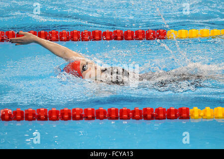 Abbie Holz (GBR). Frauen 400m Lagenschwimmen Finale. Schwimmen. Baku Aquatics Centre. Baku2015. 1. Europäische Spiele. Baku. Aserbaidschan. 23.06.2015 Stockfoto