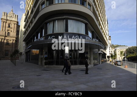 AC Hotel Malaga Palacio Marriott 5 Sterne in Malaga Zentralspanien. Stockfoto