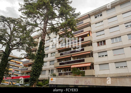 6. Oktober 2013 - Residental Haus in Vevey, Schweiz. Vevey ist Resort-Stadt im Zentrum Europas Stockfoto