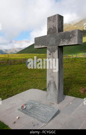 Georgien, Mzcheta-Mtianeti, Gräber Deutscher selber bin Kreuzpass Stockfoto