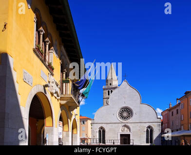 sterben Sie Stadt Muggia in Italien - die Stadt Muggia in Italien Stockfoto