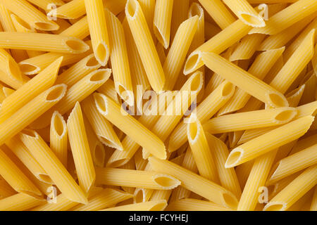 Traditionelle italienische Penne Rigate Nahaufnahme full-frame Stockfoto