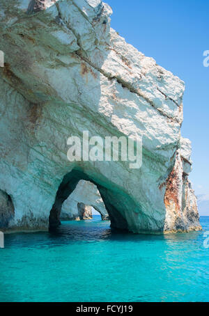 Blue Caves auf der Insel Zakynthos in Griechenland Stockfoto