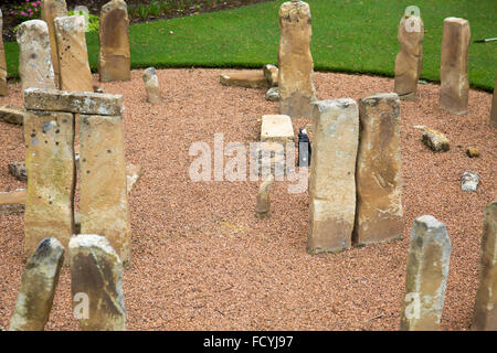 Cockington Green Gardens im australischen Hauptstadtgebiet, die Miniaturgärten umfassen englische Dörfer und stonehenge Model, Australien Stockfoto