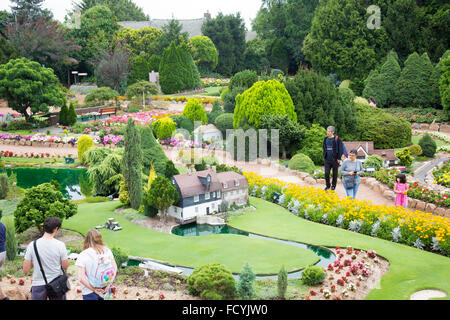 Cockington Green Gardens im Australian Capital Territory befinden sich die Miniaturgärten unter anderem englische Dörfer, ACT, Australien Stockfoto