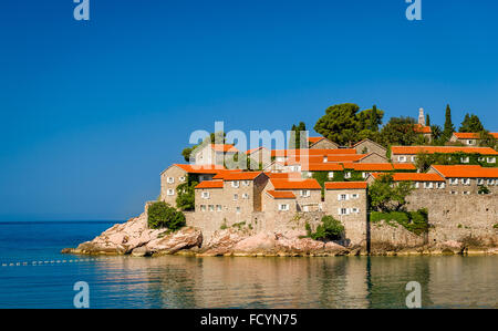 Insel Sveti Stefan Stockfoto