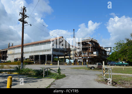 Verlassene Zuckerrohr Verarbeitungsanlagen am zentralen dieses. Ponce, Puerto Rico. Karibik-Insel. US-Territorium. Stockfoto