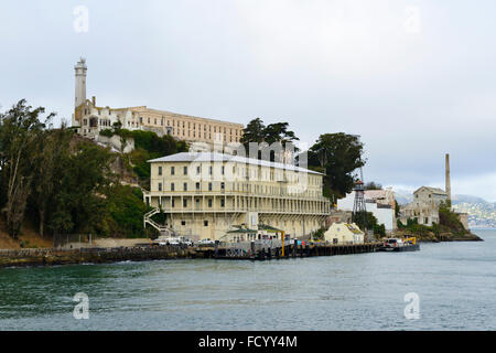 Annäherung an die Insel Alcatraz, San Francisco, Kalifornien, USA Stockfoto