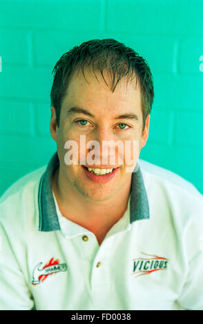 TUCSON, AZ-Februar 15: Pro Bowler Patrick Allen an die PBA Geruch-Esser offen Held in Tucson, Arizona am 15. Februar 2004. Stockfoto