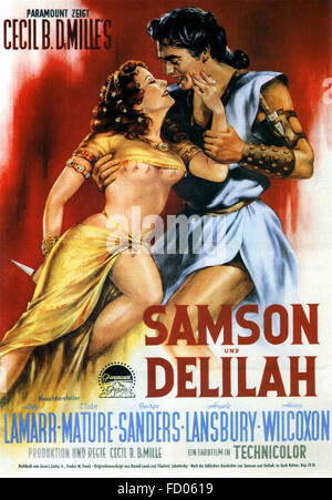 Samson und Delilah (1949) - Deutsches Filmplakat Stockfoto