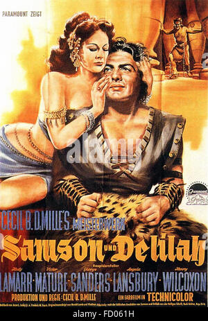 Samson und Delilah (1949) - Deutsches Filmplakat Stockfoto