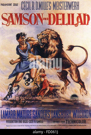 Samson und Delilah (1949) - Deutsches Filmplakat Stockfoto