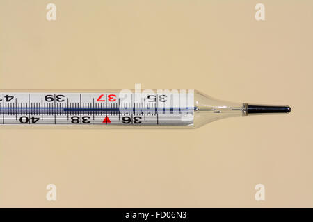 Thermometer und Fieber Stockfoto