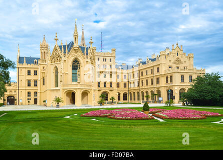 Schloss Lednice in Süd-Mähren in der Tschechischen Republik Stockfoto