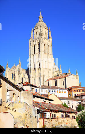Glockenturm der Kathedrale in Segovia, Spanien Stockfoto