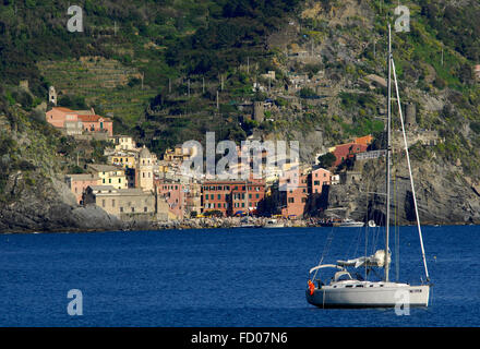 Italien Ligurien 5 Terre Vernazza Punta Mesco, Stockfoto