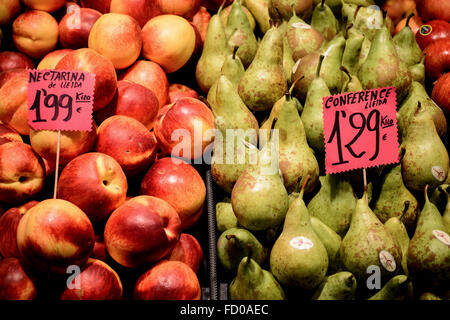 Der Mercat de Sant Josep De La Boqueria, oft einfach als La Boqueria bezeichnet Stockfoto