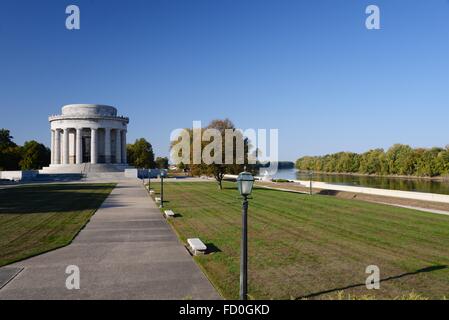 George Rogers Clark National Historical Park entlang des Flusses Wabash. Stockfoto