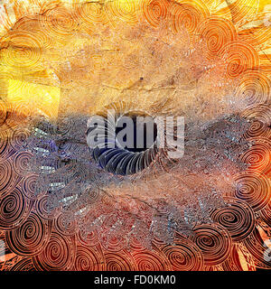 auf einem weißen Hintergrund Vektor Grafik Kreismuster Stockfoto