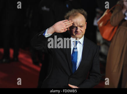 London, UK. 26. Januar 2016. Toby Jones besucht die Weltpremiere von "Papas Armee" im Odeon Leciester Square. Bildnachweis: Ferdaus Shamim/ZUMA Draht/Alamy Live-Nachrichten Stockfoto