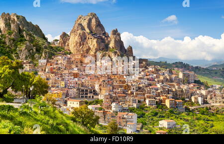 Gagliano Castelferrato Landschaft, Provinz Enna, Sizilien, Italien Stockfoto