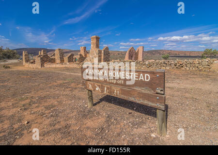 Outback Südaustralien alten verlassenen Gehöft in der Flinders Rangers Stockfoto