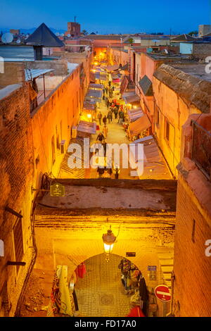 Medina von Marrakesch Bezirk, Marokko, Afrika Stockfoto